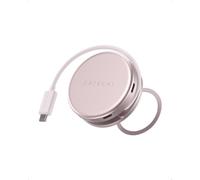 SATECHI OntheGo™ Hub USB-C Magnétique 5 en 1 avec Câble Enroulable, PD 60W, HDMI 4K, Lecteur SD, USB-A et Port USB-C 5 Gbit/s pour MacBook Neo/Air/Pro, PC Portable et iPad - Rose Poudré