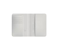 Satechi Protège-Passeport avec Apple Find My, Pochette avec 4 Emplacements pour Cartes, Recharge sans Fil et Protection RFID, Accessoire de Voyage Essentiel en Matériau Premium (PU) - Beige