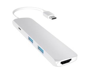 Satechi Slim Aluminum Multi-Port Adapter - Station d'accueil - USB-C