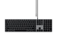 Satechi Slim W3 clavier Maison USB QWERTZ Allemand Noir, Gris