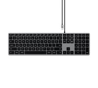 Satechi Slim W3 clavier Universel USB AZERTY Français Aluminium, Noir