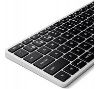 Satechi Clavier sans Fil Bluetooth Slim X1 QWERTY Anglais, Clavier Rétroéclairé, Multi-Dispositif, Lumineux pour MacBook Pro/Air, iPad Pro/Air, Mac Mini, iMac et Plus - Argent, Layout US