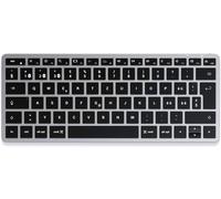 Satechi Slim X1 Bluetooth Clavier suisse, Qwertz anthracite touches multimédia, éclairé