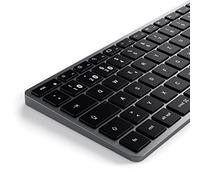Satechi Slim X1 Mini Bluetooth Clavier allemand, QWERTZ anthracite touches multimédia, éclairé