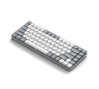 Satechi SM1 Clavier Mécanique 75% Rétroéclairé et Rechargeable avec Bluetooth, Clavier QWERTY Américain, 84 Touches, Compact pour Gaming et Bureau, pour Mac et Windows - Gris-Blanc, Disposition US
