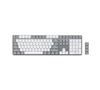 Satechi SM3 Clavier Mécanique Bluetooth à 108 Touches QWERTY US avec Pavé Numérique, Rétroéclairé, Rechargeable USB-C Idéal pour Le Gaming, MacBook, PC Portable, Ordinateur et Plus - Gris Clair