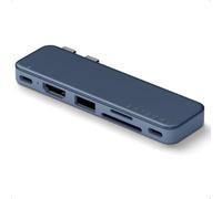 SATECHI Snap Hub USB C 6 en 2 pour MacBook Neo, Charge 45W, Indigo | Conçu pour MacBook Neo avec double connecteur intégré, 4K@60Hz, lecteurs SD/microSD, USB-A et USB-C 5Gbps