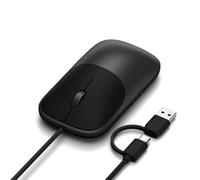 Satechi Souris Filaire Slim LX, Clics Silencieux, Connectivité 2 en 1 USB-C et USB-A, en Aluminium et Molette Métallique pour Mac, Windows, iPad et ChromeOS (Noir Sidéral)
