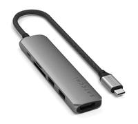 Hub USB-C Slim Multiport 6-in-1 4K Power Delivery 100W Gris