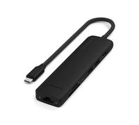 Hub USB-C Slim Multiport 7-in-1 Ethernet 1Gbit Power Delivery 100W Noir