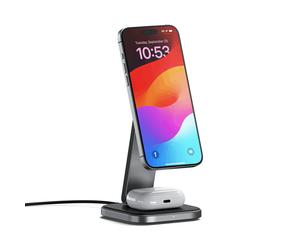 Satechi ST-Q21FM Chargeur USB-C 15W à Induction Gris pour Smartphones & Casques - Compatibilité iPhone, Samsung Galaxy, Google Pixel, Huawei, LG, Motorola, OnePlus, Sony Xperia