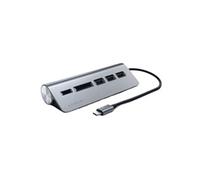 Satechi Hub USB-C ST-TCHCRM 5-en-1 – 3 ports USB-A 5 Gbps, SD/MicroSD, Aluminium – Gris sidéral