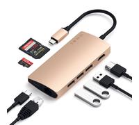 Satechi ST-TCMA2G - Filaire - Thunderbolt 3 - 60 W - 10,100,1000 Mbps - Or - MicroSD (TransFlash) - SD