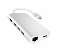 Satechi Adaptateur USB-C vers USB 3.0 - HDMI 4K - Ethernet - Carte SD - Argent - ST-TCMAS