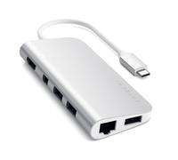 Satechi ST-TCMM8PAS station d'accueil Avec fil USB 3.2 Gen 1 (3.1 Gen 1) Type-C Argent