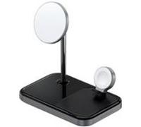 Satechi ST-WMCS3M - Support de chargement sans fil - 3 en 1 - 15 Watt - pour Apple AirPods; AirPods Pro; iPhone 12, 13; Watch Noir G