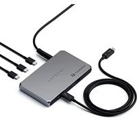 Satechi Thunderbolt 4 Slim Hub 5-En-1,Chargement USB-C 60W,Écran Simple 8K Ou Double 4K,4 Port Thunderbolt 4,USB 3.2 Gen 2 -Compa