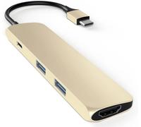 Satechi Adaptateur Multiport Fin Type-C Aluminium avec Port de Charge USB-C, 4K HDMI, USB 3.0 - Compatible avec 2020/2019 MacBook Pro, 2020/2019 MacBook et Plus Encore
