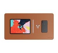SATECHI Tapis de Souris XL 59 x 31 cm, Grand Tapis de Souris Gamer, Résistant aux Rayures et à l’Eau, Tapis de Bureau Élégant pour Gaming, Matériau Premium PU - Marron