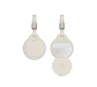 SATECHI Traceur GPS FindAll pour Bagage avec Apple Find My, Recharge sans Fil, Tracker Valise avec Alerte Sonore Puissante, Traceur Localisateur pour Valise Compatible iPhone, iPad, Mac (Beige)