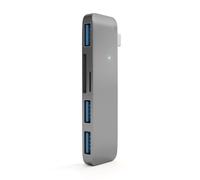 Satechi Typ-C USB 3.0 3 in 1 Combo Hub - 3-Fach Anschluss USB3.0 Hub, TF/MicroSD carte & SD Carte mémoire Lesegerät adaptateur pour ordinateur portable / Laptop / SD / MicroSD Farbe: Gunmetal