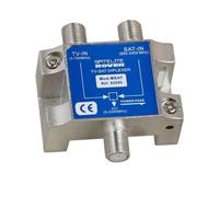 Satellite and terrestrial signal mixer TV/SAT mixer 2 inputs - 1 output current passage for satellite from 5 to 2400 MHz Suitable for combining two signals