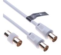Satellite Receiver Antenna Cable for Satellite TV Recorder Satellite Distributor Soundbar TV, Radio, DVB-T, DVB-C, DVB-S, DVB-S2, FM, DAB, Coaxial 3M