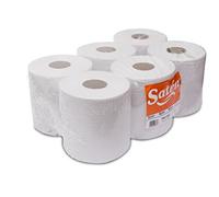 saten bs2173044 Bobine sèche-mains, papier recyclé, 2 couches, gaufré, largeur 212, 19 gr, 170 m (Pack de 6 Unités)