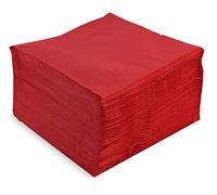 saten ser4220241 Collection, Serviette 40 x 40, 2 couches, pli 1/4, 50 serviettes, 2 couches lisse avec Cenefa, rouge