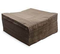 saten ser42207313 Collection, Serviette 40 x 40, 2 couches, pli 1/4, 100 serviettes, 2 couches lisse avec Cenefa, chocolat