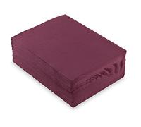 saten ser52108006 Dinner, serviette 30 x 40, 2 couches, pli 1/4, 50 serviettes, punta-punta, bordeaux