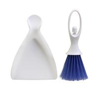 Saterkali Brosse de nettoyage d'intérieur de voiture avec bac à poussière, brosse à poils doux, brosse à poussière pour tableau de bord à tête fine, outil de détail automobile en polypropylène pour