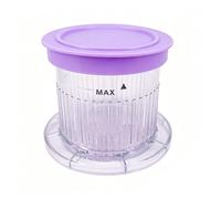 Saterkali Gobelets à dessert avec couvercle en plastique, passent au lave-vaisselle, pour crème glacée, smoothie, desserts glacés, ICE FD10, violet