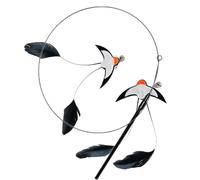 Saterkali Interactive Cat Swallow Toy, Realistic Bird Wand for Exercise | Durable felt material, realistic swallow design stimulates hunting, fits for indoor pets B