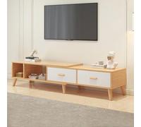 Saterkali Meuble TV pour TV de 78", centre de divertissement moderne avec armoire de rangement et étagères ouvertes, console TV, meuble multimédia, meuble de télévision pour salon, chambre à coucher