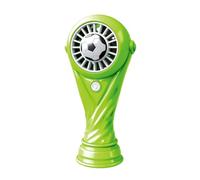 Saterkali Trophy Handheld Fan, Portable Mini USB Rechargeable Personal Cooling Fan with 3 Speeds for Desk Travel, Small Soccer Competition Souvenir Gift, Gold Football Trophy Shape Vert