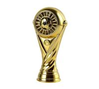 Saterkali Trophy Handheld Fan, Portable Mini USB Rechargeable Personal Cooling Fan with 3 Speeds for Desk Travel, Small Soccer Competition Souvenir Gift, Gold Football Trophy Shape Doré