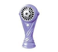 Saterkali Trophy Handheld Fan, Portable Mini USB Rechargeable Personal Cooling Fan with 3 Speeds for Desk Travel, Small Soccer Competition Souvenir Gift, Gold Football Trophy Shape Pourpre