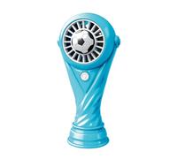 Saterkali Trophy Handheld Fan, Portable Mini USB Rechargeable Personal Cooling Fan with 3 Speeds for Desk Travel, Small Soccer Competition Souvenir Gift, Gold Football Trophy Shape Bleu