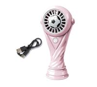 Saterkali Trophy Handheld Fan, Portable Mini USB Rechargeable Personal Cooling Fan with 3 Speeds for Desk Travel, Small Soccer Competition Souvenir Gift, Gold Football Trophy Shape Rose
