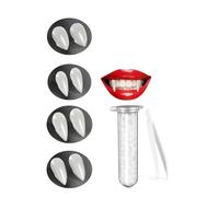 Sathychanpy 4 Paires Dent de Vampire Halloween,Kit de dent de Vampire avec 1 Tube Colle Pellets Adhésif pour Halloween Dentier, Vampire Teeth pour Partie Cosplay de Fête Halloween- 13MM