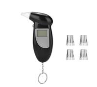 Sathychanpy Alcootest Ethylotest Electronique,Numérique Professionnel avec Ecran LCD d'Affichage,Portable LED Digital Respiratory Alcohol Tester pour Usage Domestique avec 5 Embouts