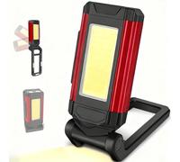 Sathychanpy Lampes LED Rechargeables, Rechargeable COB Baladeuse LED Ultra Lumineuse avec Base Magnétique et Crochet Pliant, 7 Modes, pour Atelier, Camping, Urgences