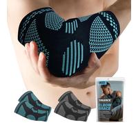 Satificer 2 Pièces Coudière pour hommes/femmes, Coudière Musculation, Manchon de Compression Bras et Coude, Coudière manchons de protection pour le sport, Support Coude, Bleu,L
