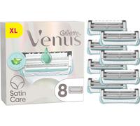 Satin Care 8 Pack Women's Shaver Refills For Pubic Skin And Hair, Authentic Cartridges, Gentle Shaving Of Sensitive Areas, Precision Blade, Aloe Vera Touch