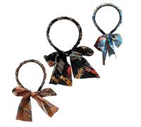 Satin Fabric Hair Bands, Anti-Slip Cross Knotted Fabric Headband, Adjustable Bow, Retro, Fashionable, Suitable For Daily Walking And Sports Wear,Fashion Ponytail Holder Sweet Hair Accessories for Wome