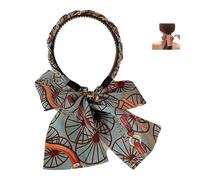 Satin Fabric Hair Bands, Retro Satin Cross Knotted Fabric Headband, Soft Hair Curlers for Daily Wearing, Dating, Sport, Making Up(Blue)