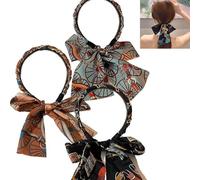 Satin Fabric Hair Bands, Vintage Satin Fabric Hair Bands, Cross Knotted Headband, Hair Ribbon Bows for Women, Wigs Tied Hair Ribbon, Adjustable, Non-Slip (mix)