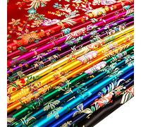 Satin Faux Soie Tissu Chinois Bégonia Fleur Damassé Brocart DIY (Rouge Violet, Vendu au Mètre)