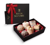 Cadeau Femme - 6x Bombe de Bain Bio aux Huile Essentielle - Idee Cadeau Femme - Cadeau Maman Boite Cadeau - Coffret Cadeau Femme - Satin Naturel